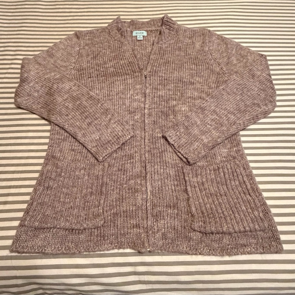 RIVER
 Knit Cardigan - Brown
